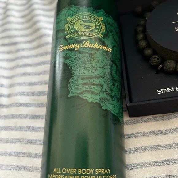 Tommy Bahama body spray & lava rock stainless corded bracelet - Picture 3 of 3